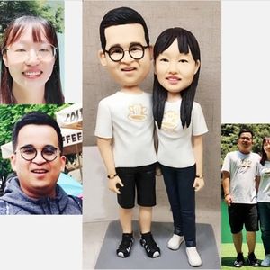 Surprise Gift Custom Handmade Your 3D Portrait Art Doll from Photos by uDesign
